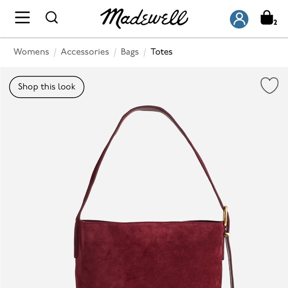 NWT The Essential Medium Bucket Tote - Merlot - Picture 4 of 9